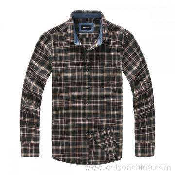 100% cotton two side brushed flannel shirt